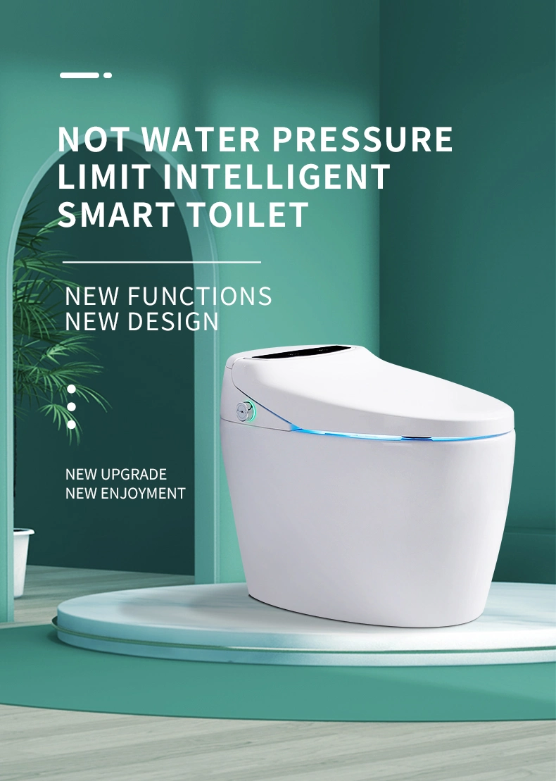 Ovs Luxury Cheap Ceramic Bathroom Wc 1 Piece Intelligent Toilet Bowl Foot Automatic Sensor Electronic Flush Smart Toilet with Bidet
