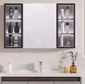 Antique Silver Defogger Touch Sensor Mirror Factory Wholesale LED Bathroom Glass Mirror